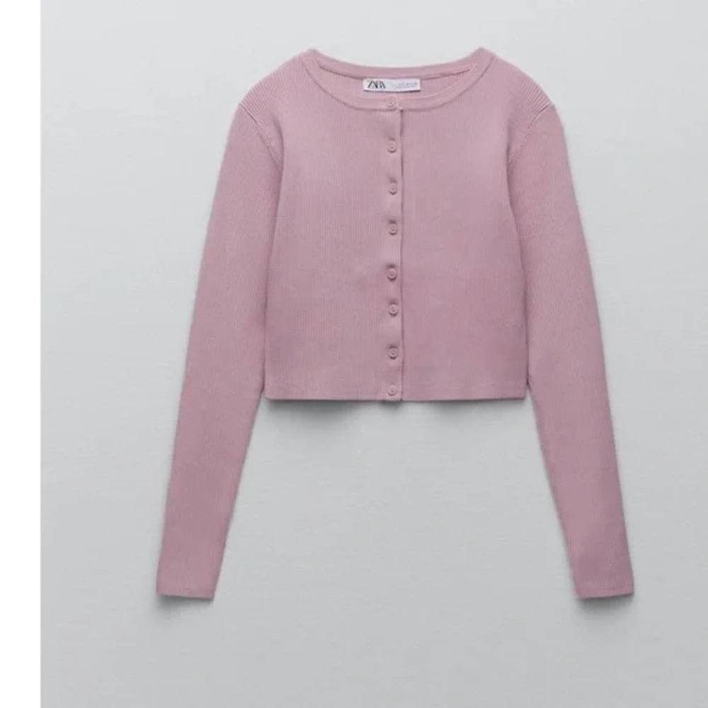 Zara Pink Ribbed Women's Sweater